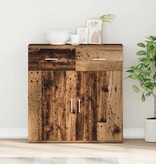 VidaXL Dressoir met lade Oudhout 78 x 38 x 80 cm Bewerkt hout