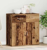 VidaXL Dressoir met lade Oudhout 78 x 38 x 80 cm Bewerkt hout