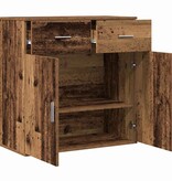 VidaXL Dressoir met lade Oudhout 78 x 38 x 80 cm Bewerkt hout