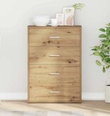 VidaXL Dressoir met lade Artisan Eiken 60 x 31 x 84 cm Bewerkt hout