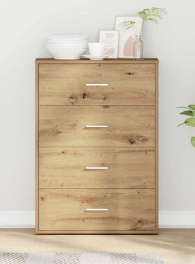 VidaXL Dressoir met lade Artisan Eiken 60 x 31 x 84 cm Bewerkt hout