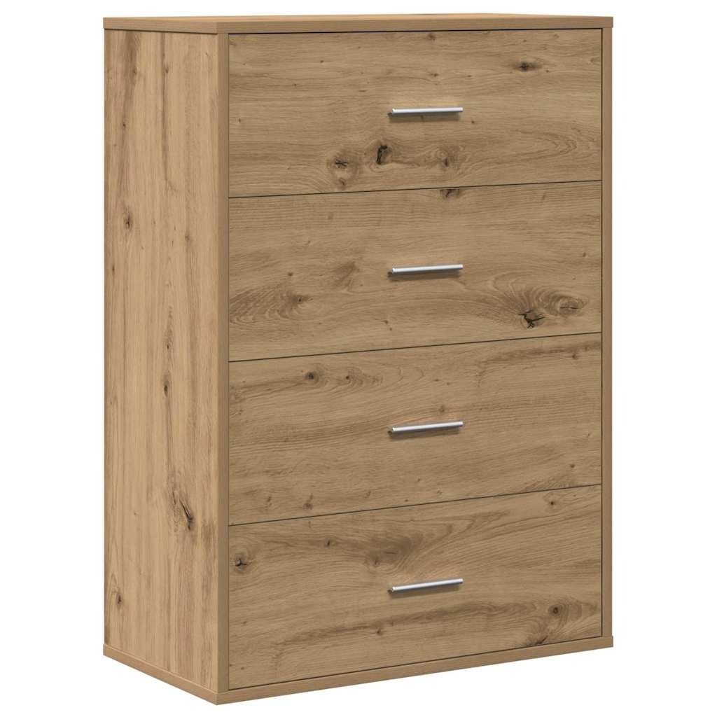 VidaXL Dressoir met lade Artisan Eiken 60 x 31 x 84 cm Bewerkt hout