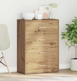 VidaXL Dressoir met lade Artisan Eiken 60 x 31 x 84 cm Bewerkt hout