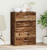 VidaXL Dressoir met lade Oudhout 60 x 31 x 84 cm Bewerkt hout