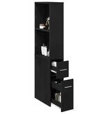 VidaXL Badkamermeubelset Zwart Eiken 22 x 41 x 135 cm Bewerkt hout