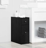 VidaXL Badkamermeubelset Zwart Eiken 80 x 18 x 60 cm Bewerkt hout