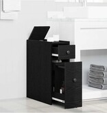 VidaXL Badkamermeubelset Zwart Eiken 80 x 18 x 60 cm Bewerkt hout