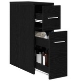 VidaXL Badkamermeubelset Zwart Eiken 22 x 44 x 61.5 cm Bewerkt hout