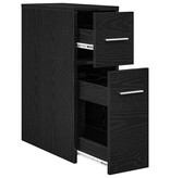 VidaXL Badkamermeubelset Zwart Eiken 22 x 44 x 61.5 cm Bewerkt hout