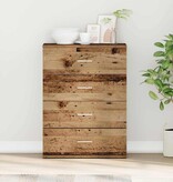 VidaXL Dressoir met lade Oudhout 60 x 39 x 80 cm Bewerkt hout