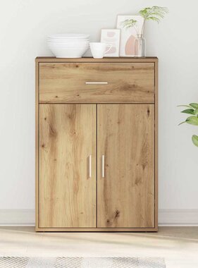 VidaXL Dressoir met lade Artisan Eiken 60 x 30 x 84 cm Bewerkt hout