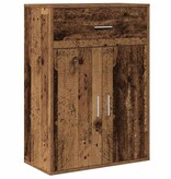 VidaXL Dressoir met lade Oudhout 60 x 30 x 84 cm Bewerkt hout
