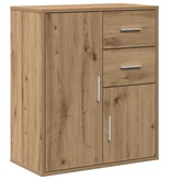 VidaXL Dressoir met lade Artisan Eiken 60 x 31 x 70 cm Bewerkt hout