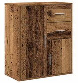 VidaXL Dressoir met lade Oudhout 60 x 31 x 70 cm Bewerkt hout