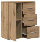VidaXL Dressoir met lade Artisan Eiken 60 x 31 x 70 cm Bewerkt hout