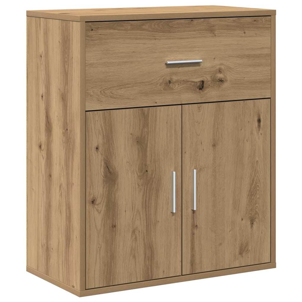VidaXL Dressoir met lade Artisan Eiken 60 x 31 x 70 cm Bewerkt hout