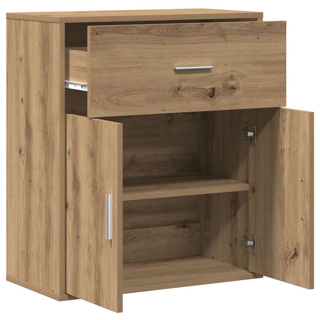 VidaXL Dressoir met lade Artisan Eiken 60 x 31 x 70 cm Bewerkt hout