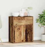 VidaXL Dressoir met lade Oudhout 60 x 31 x 70 cm Bewerkt hout