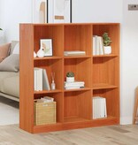 VidaXL Boekenkast Wasbruin 104 x 33 x 110 cm Massief grenenhout