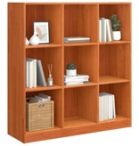 VidaXL Boekenkast Wasbruin 104 x 33 x 110 cm Massief grenenhout