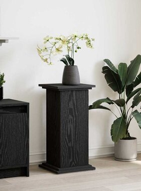 VidaXL Displaystand Zwart Eiken 31 x 30 x 60 cm Bewerkt hout