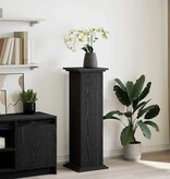 VidaXL Displaystand Zwart Eiken 31 x 30 x 90 cm Bewerkt hout