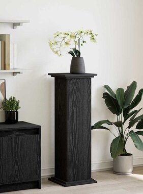 VidaXL Displaystand Zwart Eiken 31 x 30 x 90 cm Bewerkt hout