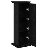 VidaXL Displaystand Zwart Eiken 31 x 30 x 90 cm Bewerkt hout