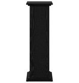 VidaXL Displaystand Zwart Eiken 31 x 30 x 90 cm Bewerkt hout