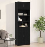 VidaXL Wandkast Zwart eiken 70 x 42.5 x 40 cm Bewerkt hout