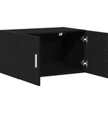 VidaXL Wandkast Zwart eiken 70 x 42.5 x 40 cm Bewerkt hout
