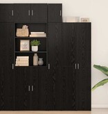 VidaXL Wandkast Zwart Eiken 30 x 42,5 x 39,5 cm Bewerkt hout