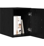 VidaXL Wandkast Zwart Eiken 30 x 42,5 x 39,5 cm Bewerkt hout