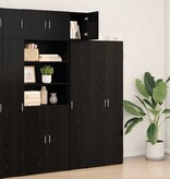 VidaXL Wandkast Zwart Eiken 30 x 42,5 x 39,5 cm Bewerkt hout