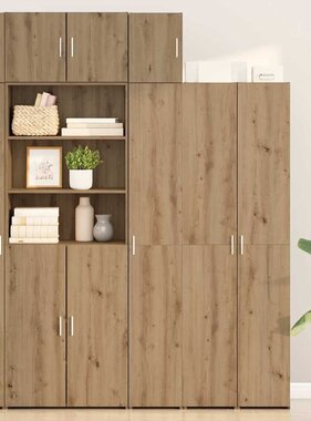VidaXL Wandkast Artisan Eiken 30 x 42,5 x 39,5 cm Bewerkt hout