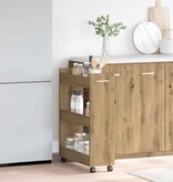 VidaXL Kast artisanaal eikenkleurig 60 x 22 x 79 cm Bewerkt hout