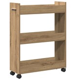 VidaXL Kast artisanaal eikenkleurig 60 x 22 x 79 cm Bewerkt hout