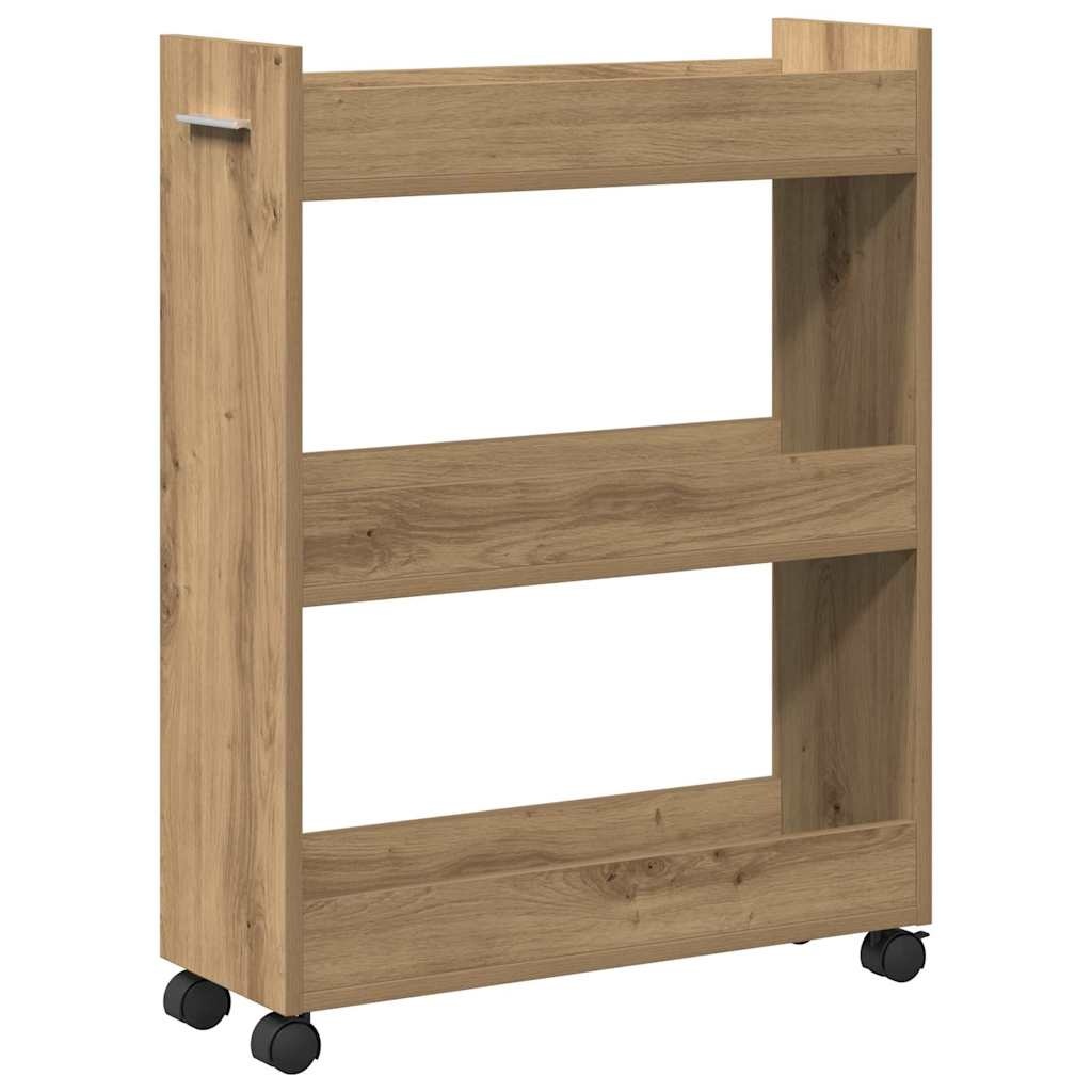 VidaXL Kast artisanaal eikenkleurig 60 x 22 x 79 cm Bewerkt hout