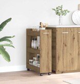 VidaXL Kast artisanaal eikenkleurig 60 x 22 x 79 cm Bewerkt hout