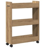 VidaXL Kast artisanaal eikenkleurig 60 x 22 x 79 cm Bewerkt hout
