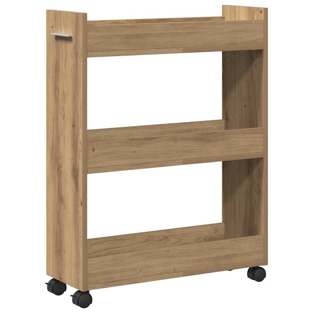 VidaXL Kast artisanaal eikenkleurig 60 x 22 x 79 cm Bewerkt hout