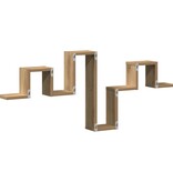 VidaXL Wandplank met plank artisanaal eikenkleurig 104.5 x 10 x 43 cm