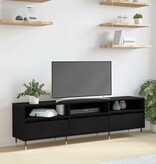 VidaXL TV-kast Zwart Eiken 150 x 30 x 45 cm Bewerkt hout