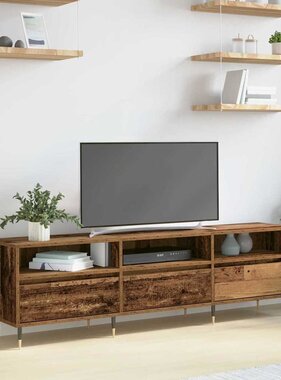 VidaXL TV-kast Oud Hout 150 x 30 x 45 cm Bewerkt hout