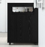 VidaXL Badkamermeubelset Zwart Eiken 65 x 23 x 87 cm Bewerkt hout