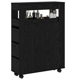 VidaXL Badkamermeubelset Zwart Eiken 65 x 23 x 87 cm Bewerkt hout