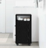 VidaXL Badkamermeubelset Zwart Eiken 33 x 23 x 65 cm Bewerkt hout