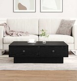 VidaXL Salontafel Zwart Eiken 90 x 90 x 28 cm Bewerkt hout