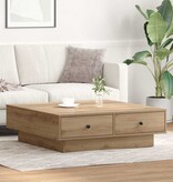VidaXL Salontafel Artisan Eiken 90 x 90 x 28 cm Bewerkt hout