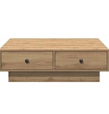 VidaXL Salontafel Artisan Eiken 90 x 90 x 28 cm Bewerkt hout